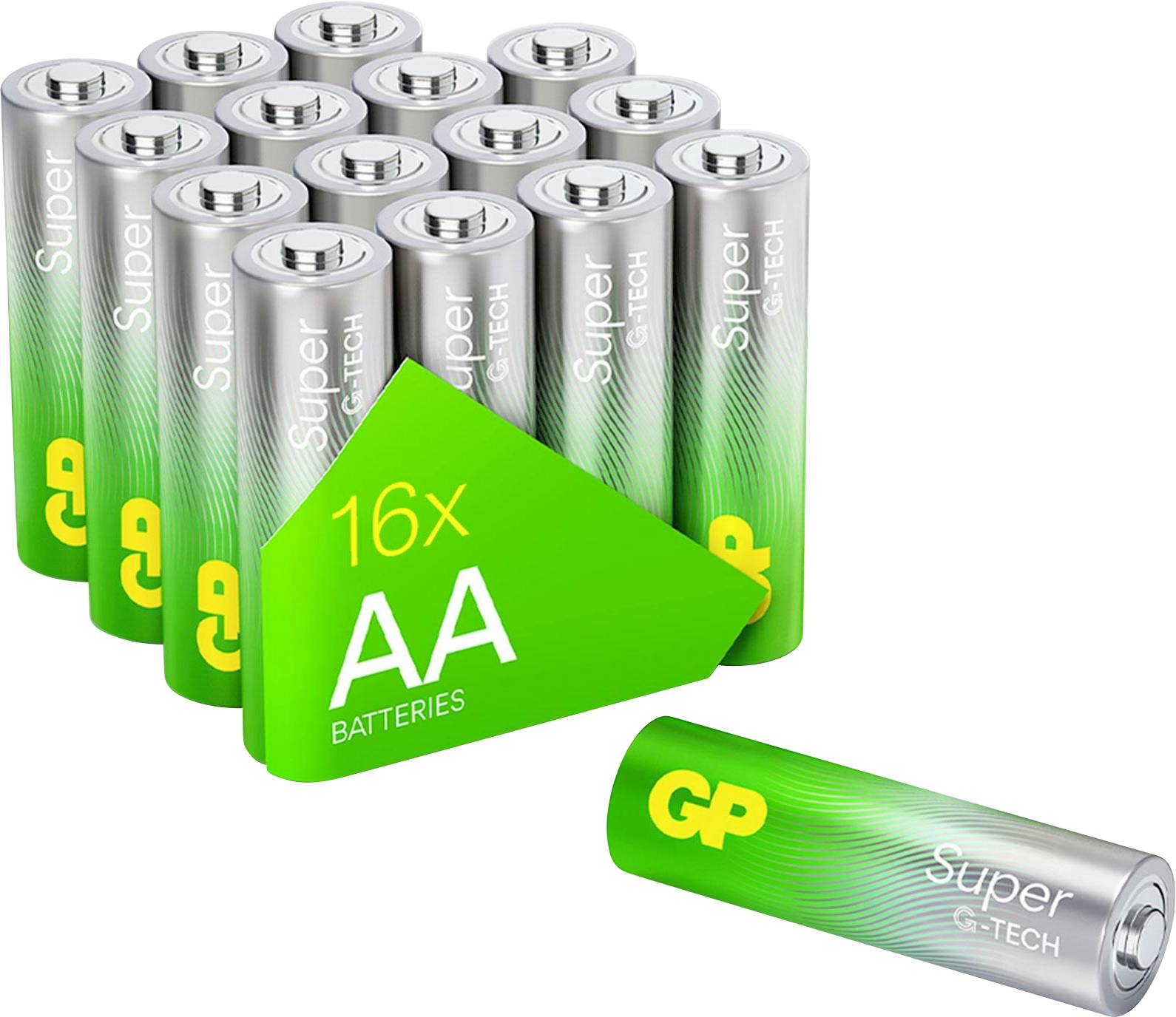 GP Super Mignon (AA)-Batterie Alkali-Mangan 1.5 V 16 St.