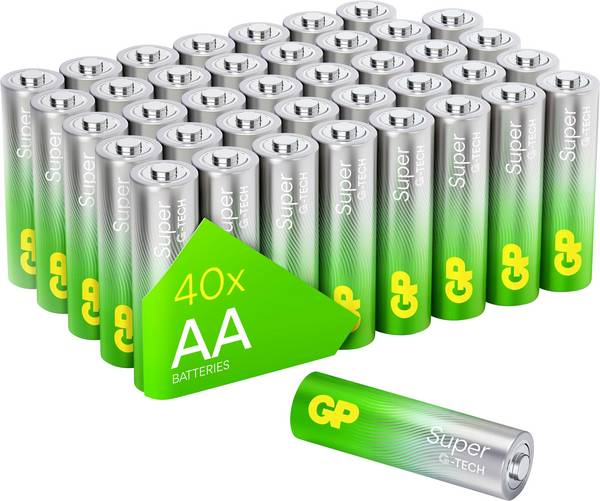 GP Super Mignon (AA)-Batterie Alkali-Mangan 1.5 V 40 St.