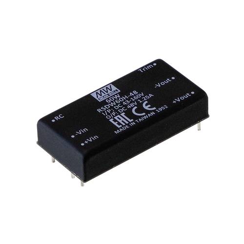 Thumbnail - MW Mean Well RSDW60G-05 DC/DC-Wandler, Print 12 A 60 W Anzahl Ausgänge: 1 x Inhalt 1 St.