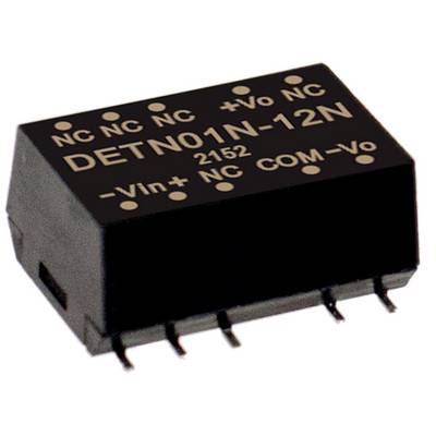 Schwarzer elektronischer Baustein mit Aufdruck 'DETN01N-12N' und Kontaktpins an der Unterseite, für elektronische Schaltungen.