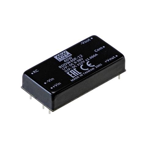 MEAN WELL RDDW40G-15 DC/DC-Wandler, Print 1.333 A 40 W Anzahl Ausgänge: 2 x Inhalt 1 St.