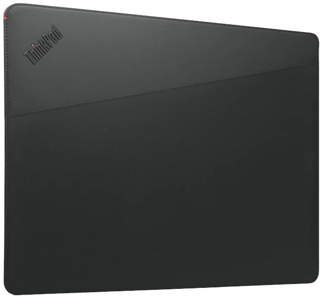 Schwarze Laptop-Schutzhülle mit 'ThinkPad'-Logo in der Ecke. Schlichtes, elegantes Design für moderne Arbeitsumgebungen.