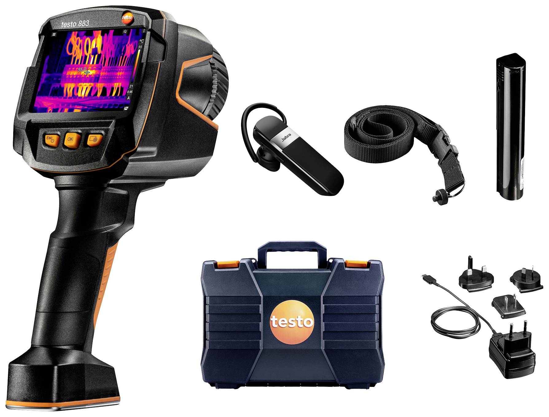 testo 883-2 Termocamera -30 fino a 650 °C 27 Hz WiFi, Touchscreen