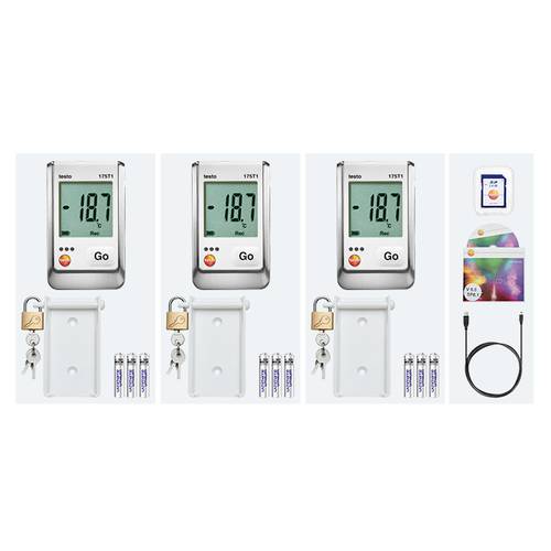testo 0572 1750-ISO 175 T1 Set Temperatur-Datenlogger kalibriert (ISO) Messgröße Temperatur -35 bis +55 °C