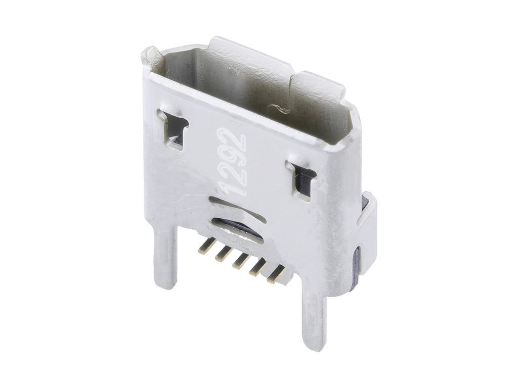 MOLEX 1051330011 500 pcs Micro-USB B Receptacle, Vertical, Surface Mount, 6.70mm Height, 2.30mm