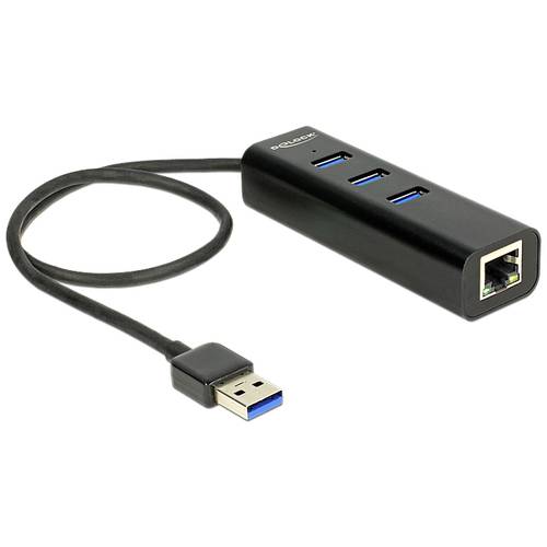 Delock 62653 USB 3.1 Gen 1-Hub Schwarz