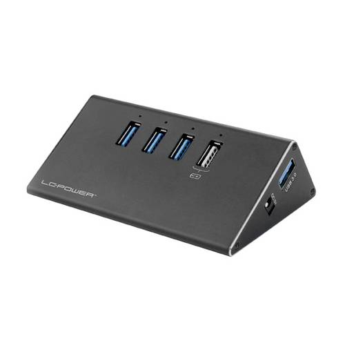 Thumbnail - LC Power LC-HUB-ALU-2B-4 3 Port USB 3.2 Gen 1-Hub (USB 3.0) Schwarz