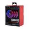 Die Verpackung zeigt 3 Chieftec-Lüfter 'Tornado', die beleuchten und kühlen. Enthält RGB-Beleuchtungsoptionen, kompatibel mit MSI Mystic Light und Asus Aura Sync.