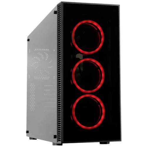 Cooltek CT VIER Midi-Tower PC-Gehäuse Schwarz