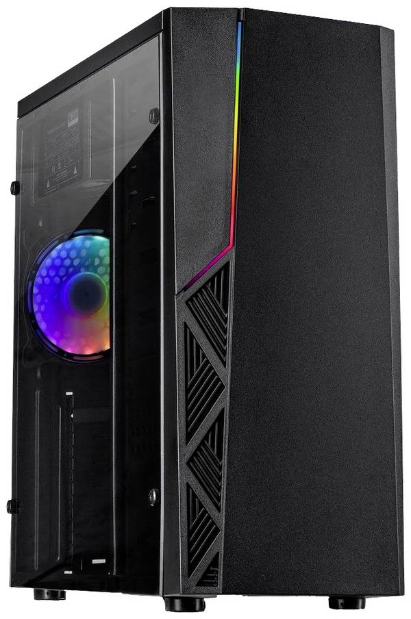 Inter-Tech B-02 RGB Tower PC-Gehäuse  Schwarz