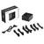 Ein modulares Netzteil mit verschiedenen Kabeln liegt neben der Verpackung, die Marke und Modell zeigt. Ideal für PC-Bau.
