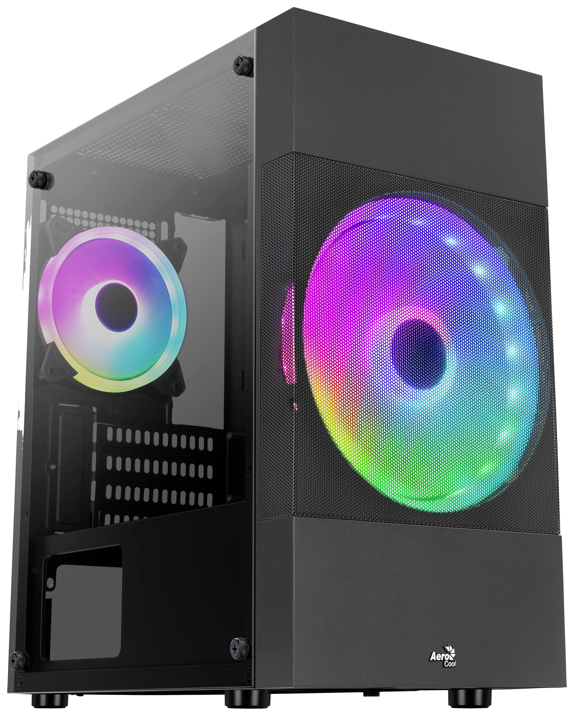 AeroCool Atomic Lite - MT - micro ATX - Seitenteil mit Fenster (gehärtetes Glas)-0