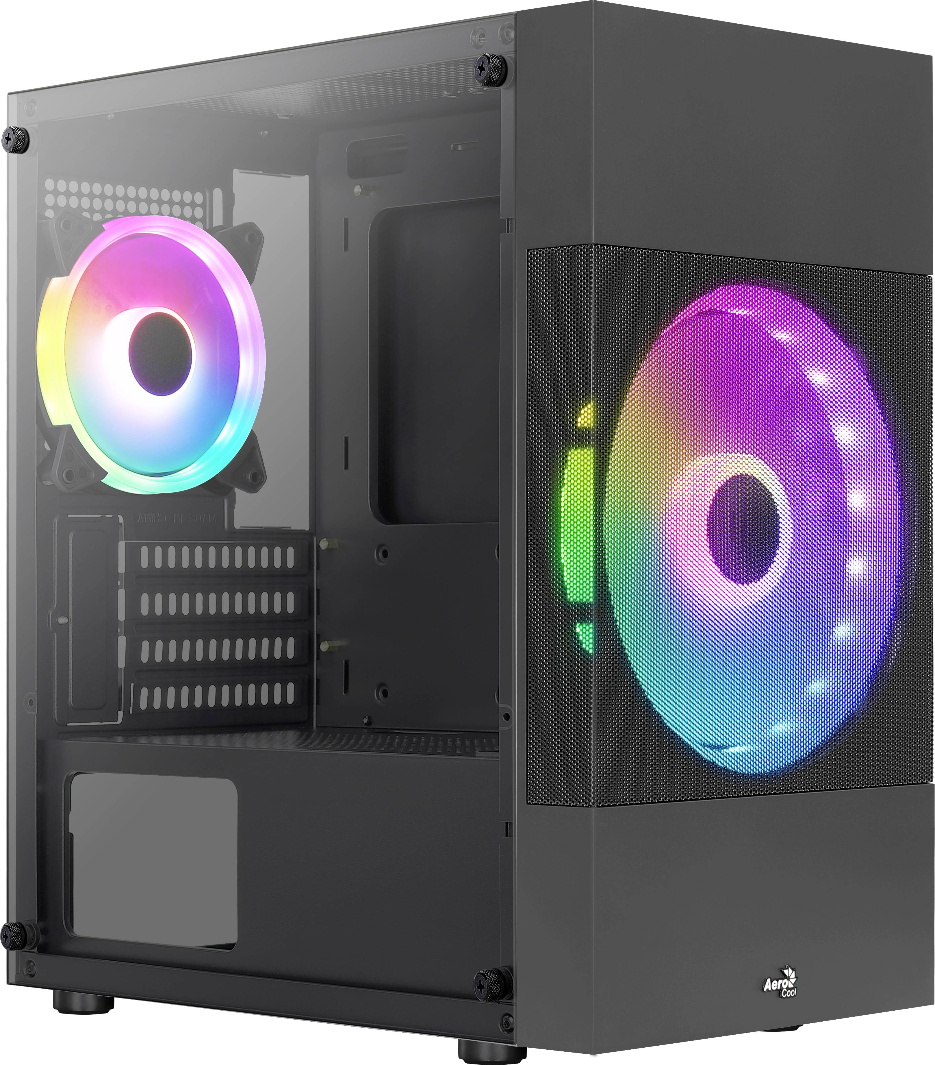 AeroCool Atomic Lite - MT - micro ATX - Seitenteil mit Fenster (gehärtetes Glas)-4