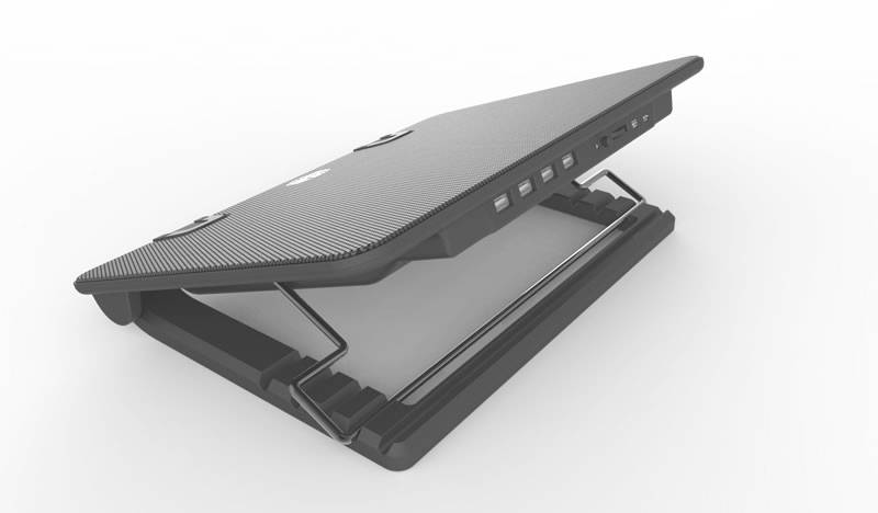Cooler Master Notepal ERGOSTAND IV - Notebook-Lüfter - mit 4-Port-USB-Hub - 140 mm - Schwarz-3