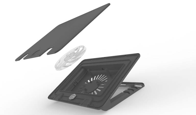 Cooler Master Notepal ERGOSTAND IV - Notebook-Lüfter - mit 4-Port-USB-Hub - 140 mm - Schwarz-5
