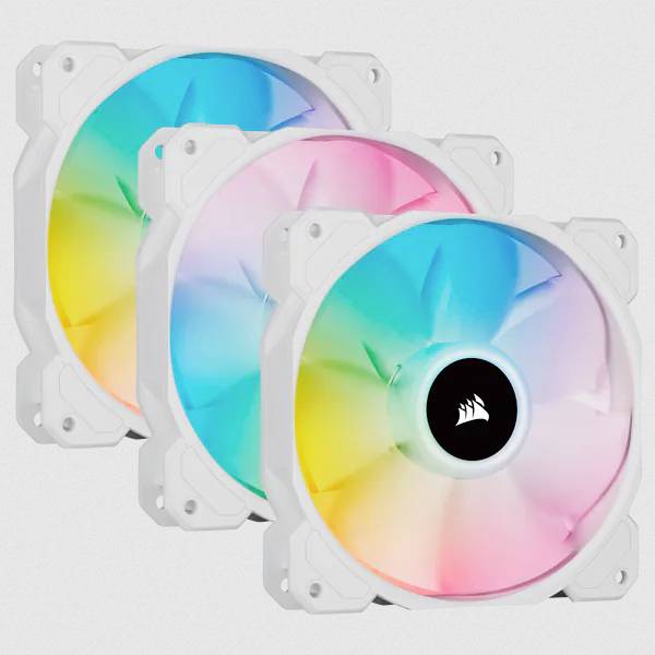 CORSAIR iCUE SP120 RGB ELITE - Gehäuselüfter - 120 mm - weiß (Packung mit 3)-1