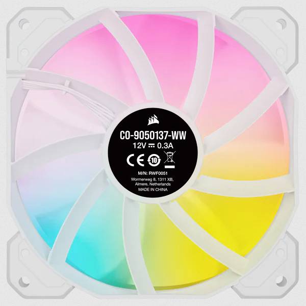 CORSAIR iCUE SP120 RGB ELITE - Gehäuselüfter - 120 mm - weiß (Packung mit 3)-5