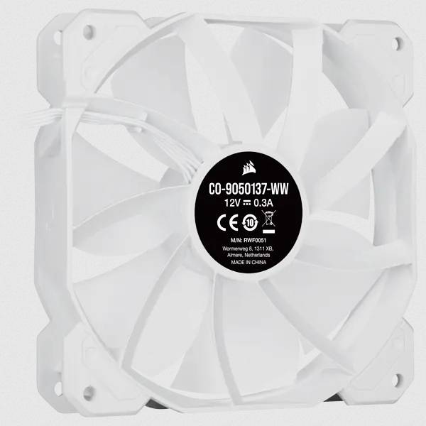 CORSAIR iCUE SP120 RGB ELITE - Gehäuselüfter - 120 mm - weiß (Packung mit 3)-7