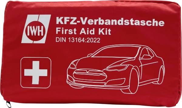 IWH 023511 KFZ-Verbandtasche rot Verbandtasche  Pkw   DIN 13164 02-2022  1 Set