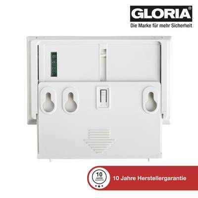 Gloria Feuerlöscherhalterung mit 10 Jahren Herstellergarantie, weiße Kunststoffhalterung für Feuerlöscher, geeignet für Wandmontage.
