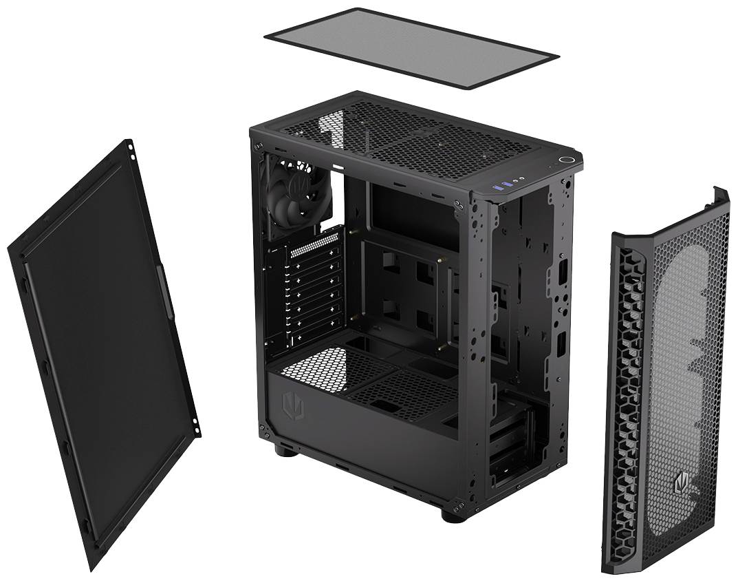 endorfy Signum 300 Solid Midi-Tower PC-Gehäuse Schwarz 1 vorinstallierter Lüfter, Staubfilter-3