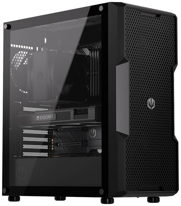 Endorfy Regnum 400 Air - PC-Gehäuse - ATX - Seitenteil mit Fenster (gehärtetes Glas)