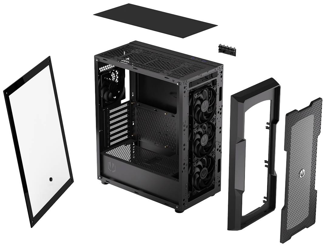 Endorfy Regnum 400 Air - PC-Gehäuse - ATX - Seitenteil mit Fenster (gehärtetes Glas)-5