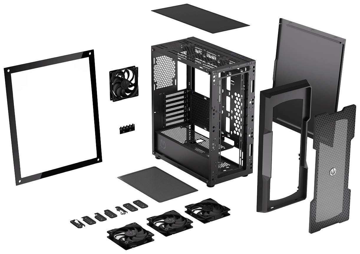 Endorfy Regnum 400 Air - PC-Gehäuse - ATX - Seitenteil mit Fenster (gehärtetes Glas)-6
