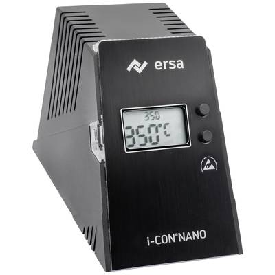 Ein schwarzes Gerät von Ersa, Modell 'i-CON NANO', zeigt auf einem digitalen Display eine Temperatur von 350°C an.