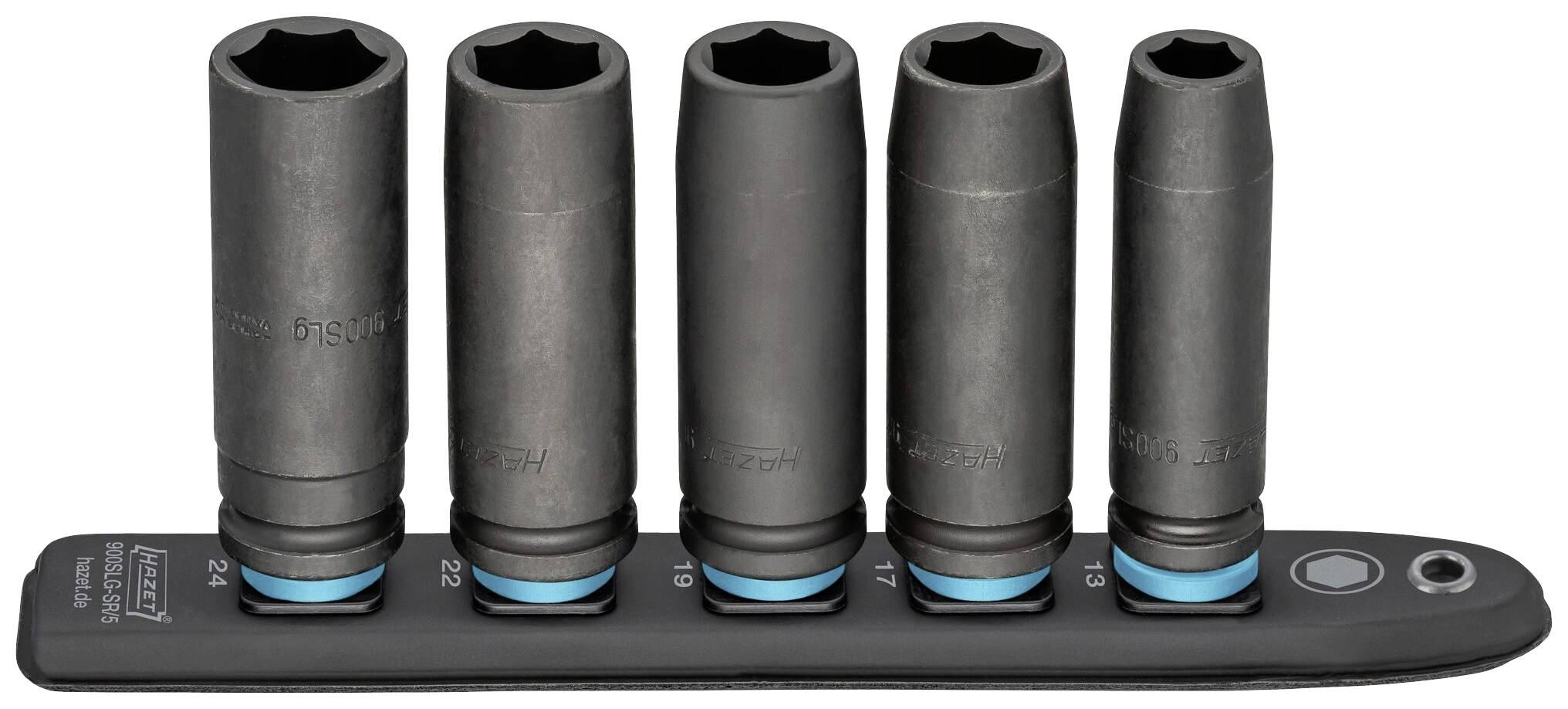 Hazet 900Slg-SR/5 Außen-Sechskant Steckleiste 5teilig Vierkant, 1/2 (12.5 mm)