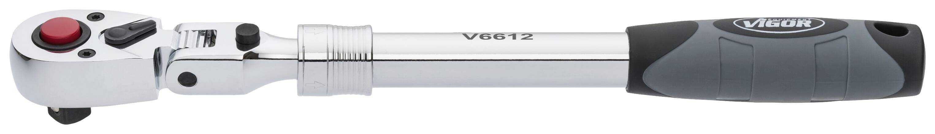 VIGOR Teleskop Gelenk-Umschaltknarre ∙ V6612 ∙ Vierkant massiv 12,5 mm (1/2 Zoll)