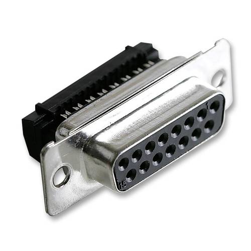 MH Connectors MH10576 D-SUB Buchsenleiste 180 ° Polzahl: 15 Schneid-Klemm 1 St.