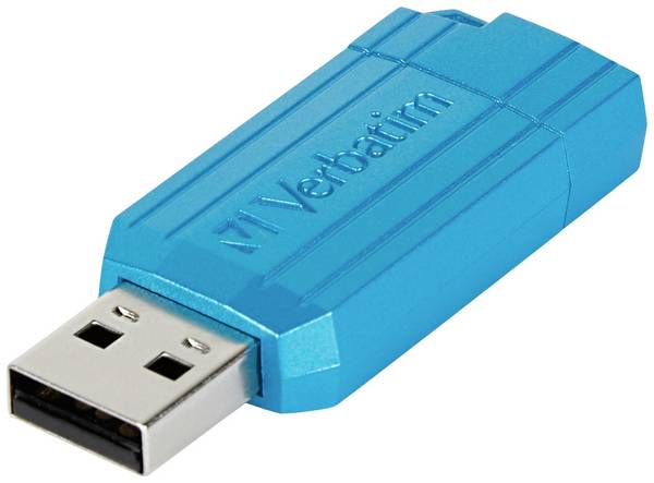 Verbatim USB DRIVE 2.0 PINSTRIPE USB-Stick  64 GB Blau 49961 USB-A (USB 2.0)