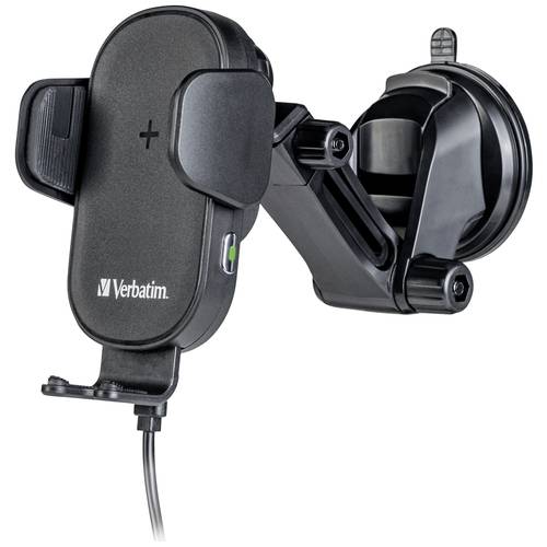 Verbatim Induktions-Ladegerät FWC-01 Qi Fast Wireless Car Charger 49552 Ausgänge Magnetanschluss Schwarz