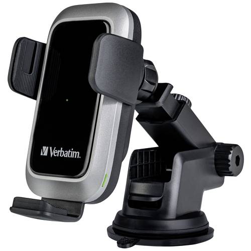 Verbatim Induktions-Ladegerät FWC-03 Pro Qi Fast Wireless Car Charger 49554 Ausgänge Magnetanschluss Schwarz