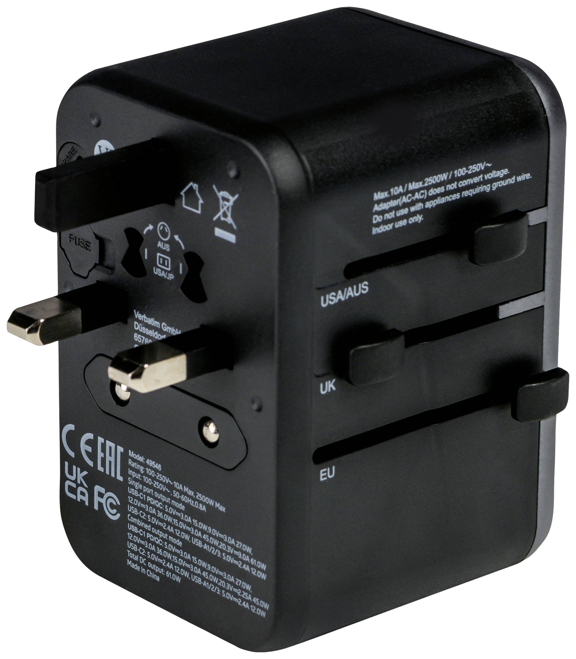 VERBATIM UTA-04 UNIV.TRAVEL ADAPTER