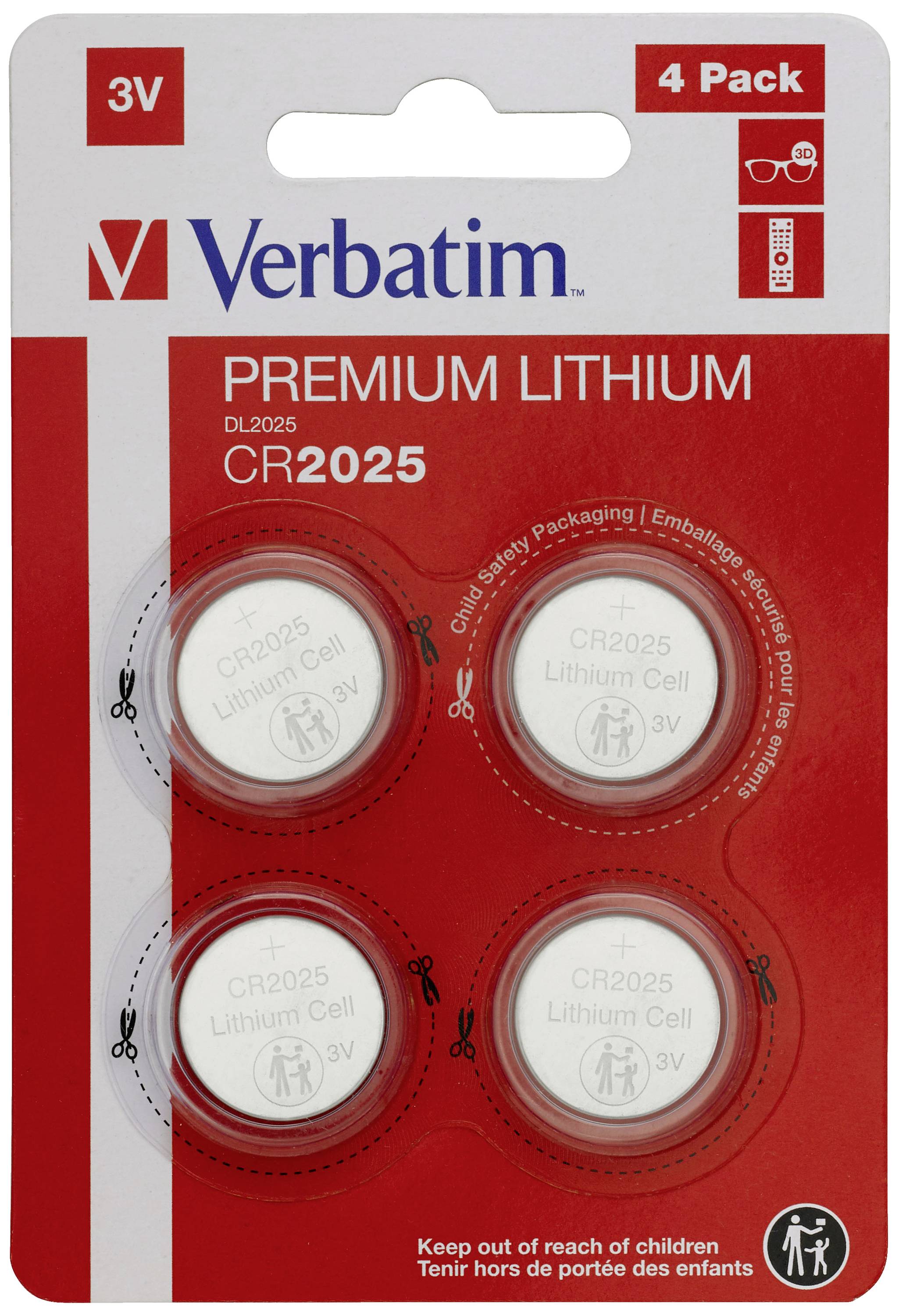 Verbatim CR2025 - Einwegbatterie - CR2025 - Lithium - 3 V - 4 Stück(e) - Silber-2