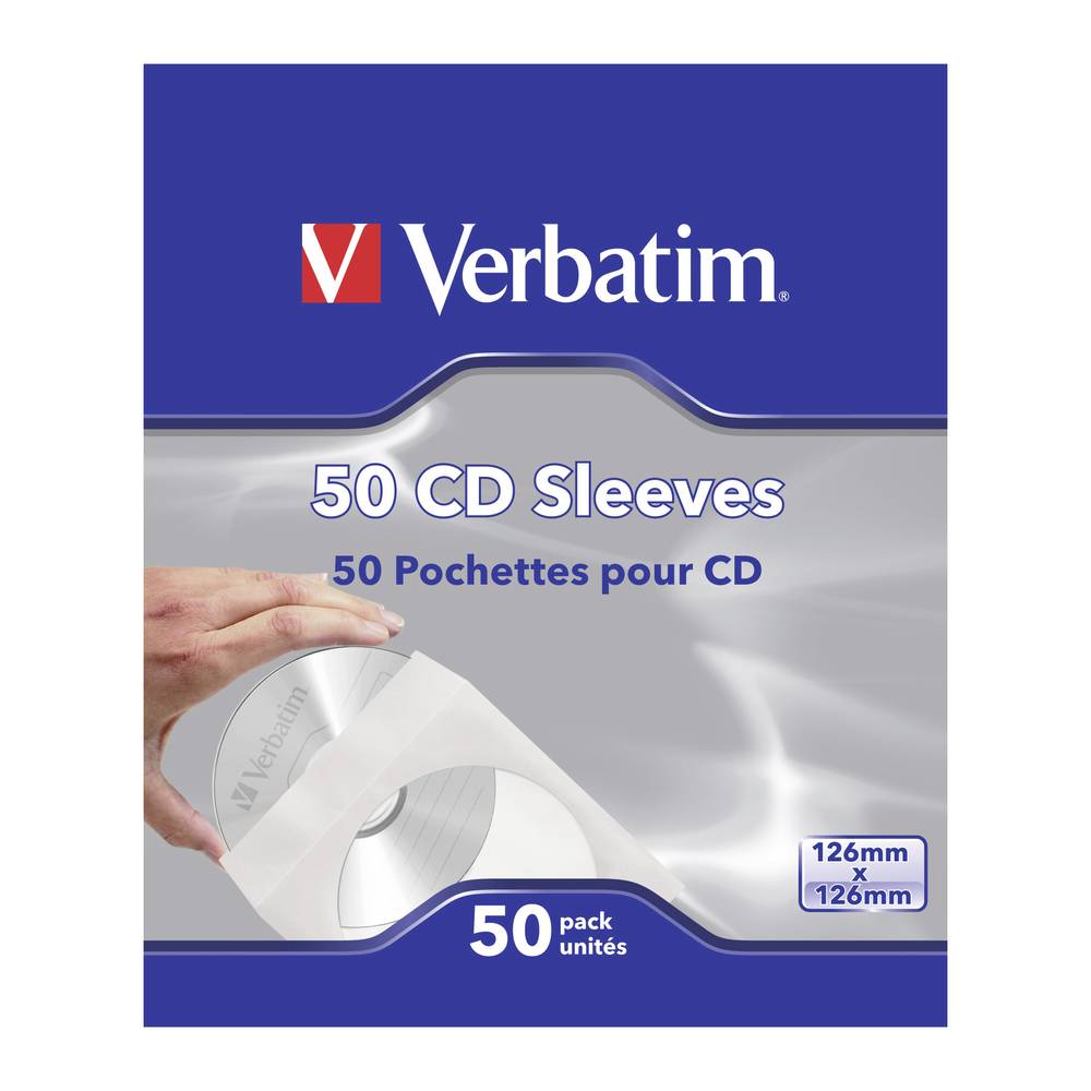 Verbatim CD Sleeves (Paper) 50pk (49992)