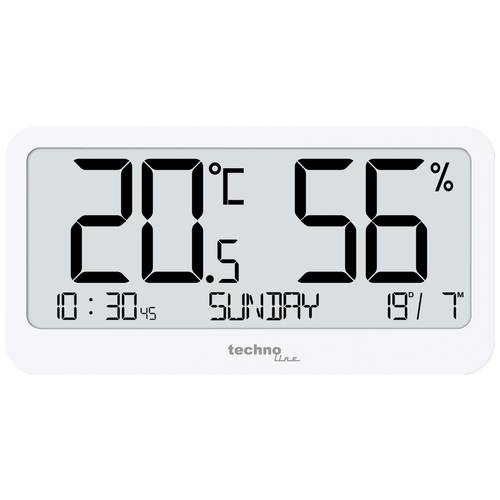 Thumbnail - Techno Line Techno Line Thermo-Hygrometer WS9455 Thermo-/Hygrometer Weiß WS9455