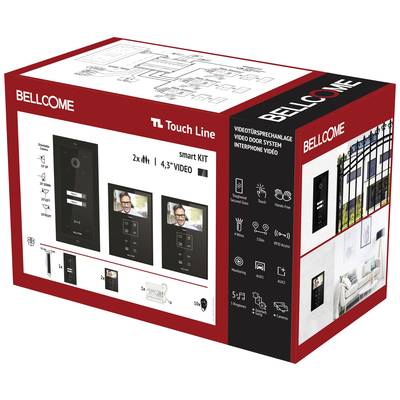 Bellcome ELECTRA  Video-Türsprechanlage Kabelgebunden Komplett-Set  Schwarz