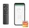 'Motorized TV Solution': Fernbedienung und Smartphone-App mit Steuerungs-Interface und 'Powered by tuya'-Logo.