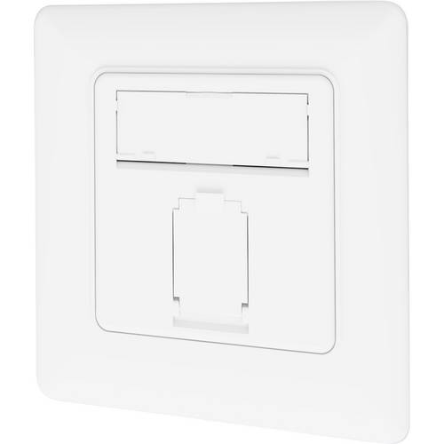 Digitus DN-9010/8-1 Netzwerkdose Unterputz Einsatz mit Zentralplatte und Rahmen CAT 6a Weiß
