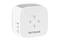 Ein weißer Netgear WLAN-Extender mit Kontrollleuchten für Power, Router, Gerät und WPS. Knöpfe für Reset und WPS seitlich.