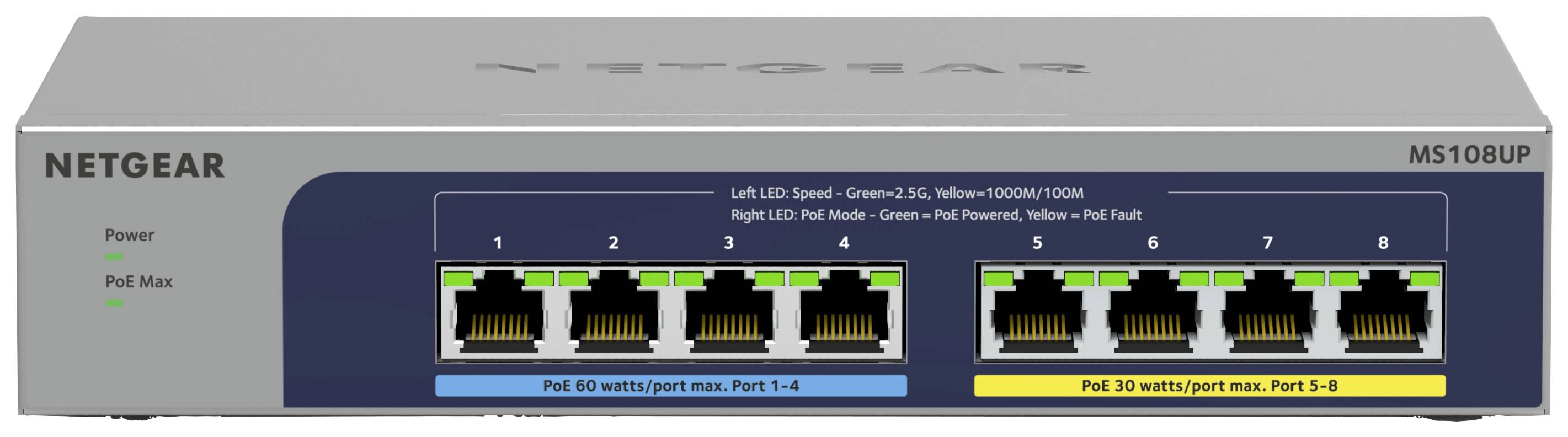 Switch NETGEAR  8x 2.5GE MS108UP-100EUS unmanaged