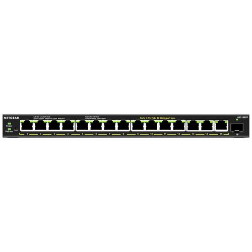 NETGEAR GS316EPP Netzwerk Switch RJ45/SFP 16 Port 1 GBit/s PoE-Funktion