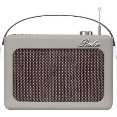 Silva Schneider Mono 1968 BT Tischradio FM AUX, Bluetooth®, USB, SD  wiederaufladbar, Weckfunktion Grau