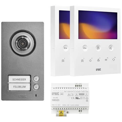 Urmet SET 1784/782 - 2Voice Comfort Video-Türsprechanlage Kabelgebunden Komplett-Set
