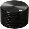 TRU COMPONENTS TC-11613808 Drehknopf mit Knopfmarkierung Schwarz (Ø x H) 25 mm x 16 mm Aluminium 1 St.