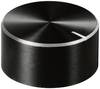 TRU COMPONENTS TC-11613832 Drehknopf mit Knopfmarkierung Schwarz (Ø x H) 20 mm x 10 mm Aluminium, Plastik 1 St.