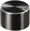 TRU COMPONENTS TC-11613840 Drehknopf mit Knopfmarkierung Schwarz (Ø x H) 20 mm x 13 mm Aluminium, Plastik 1 St.
